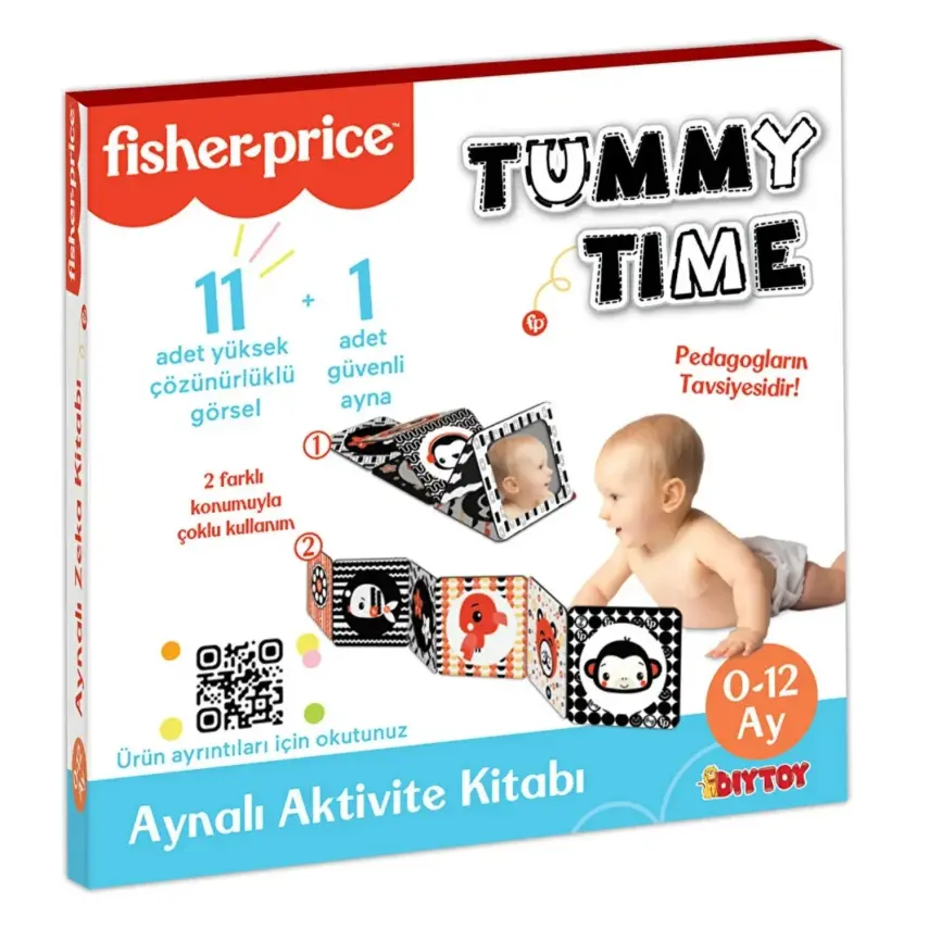Fisher Price Tummy Time Aynalı Aktivite Kitabı - 1