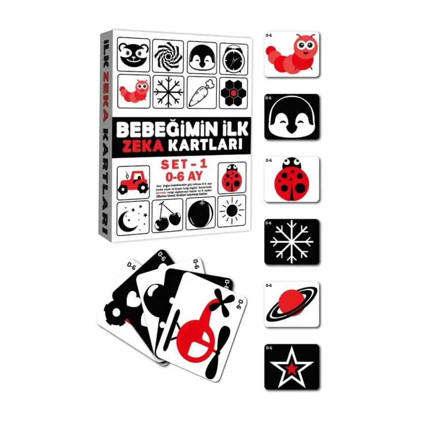 Flash Kart Erken Eğitim Zeka Kartları 0-6 Ay - 2
