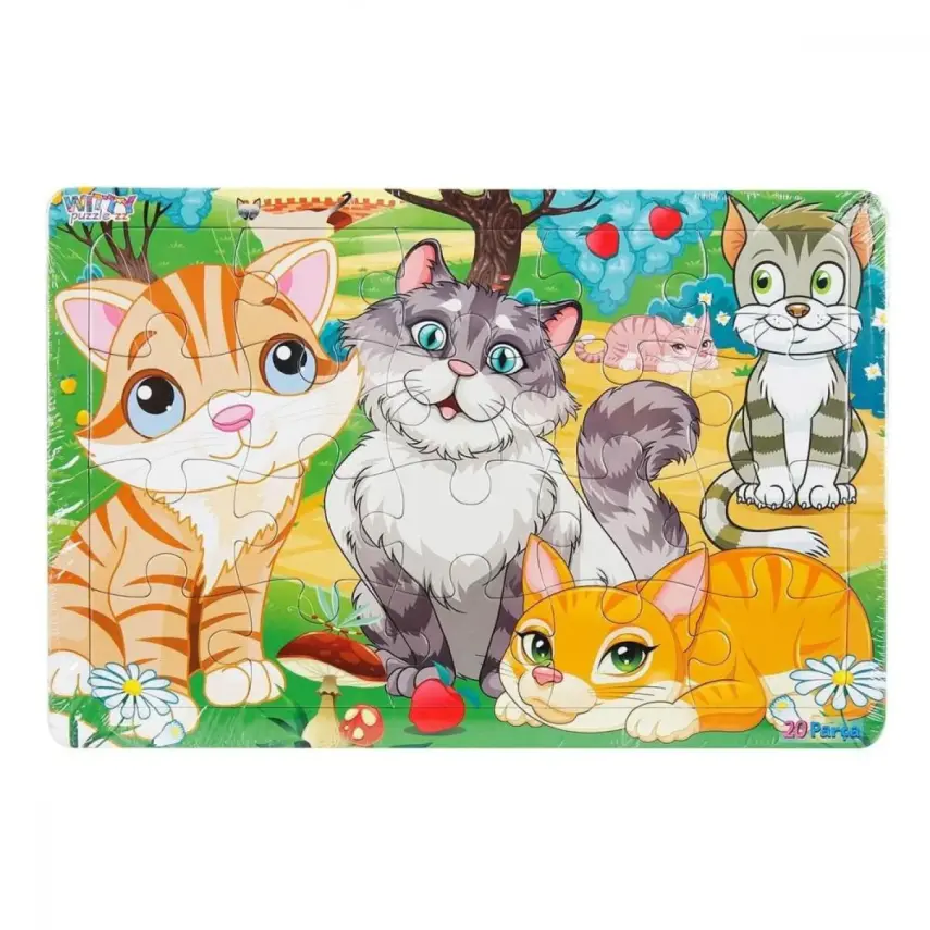 Frame Puzzle Kediler 20 Parça - 1