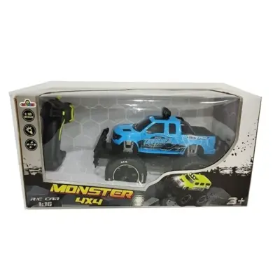 Galtoys Monster Şarjlı Uzaktan Kumandali Araba 4x4 Mavi 1:14 
