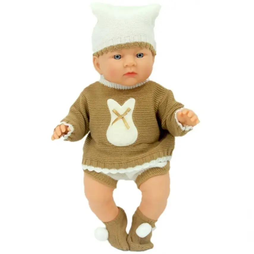 Galtoys Yeni Doğmuş Kahve-Bej Elbiseli Azra Bebek - 1