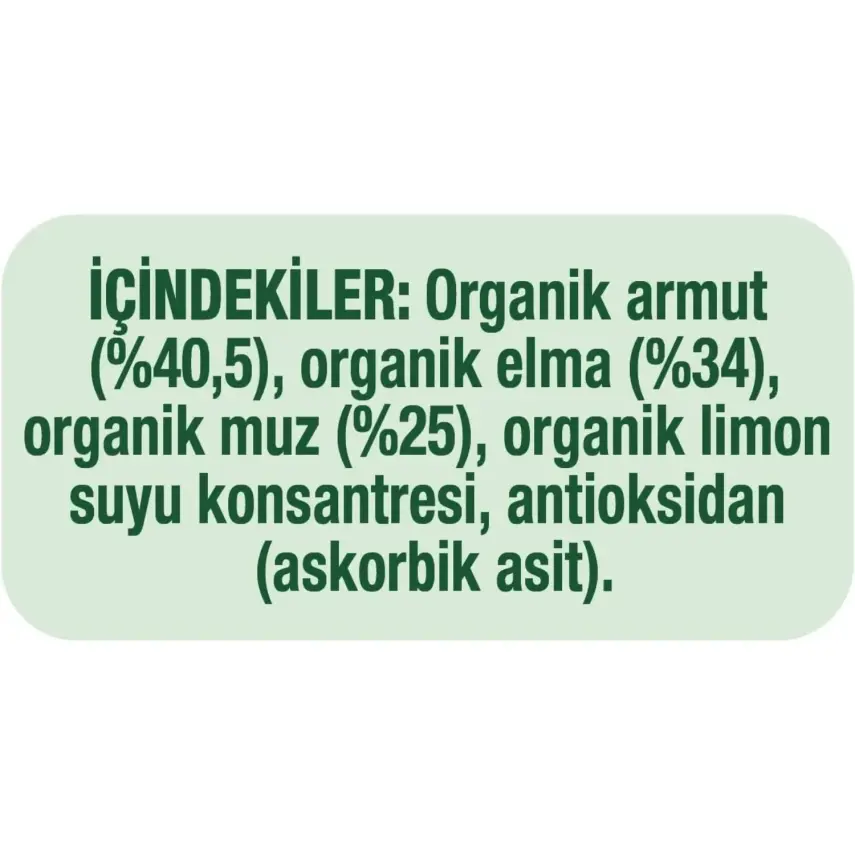 Gerber Organik Armutlu Elmalı Muzlu Meyve Püresi 90 gr - 10