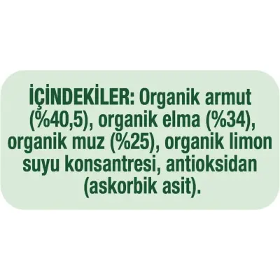 Gerber Organik Armutlu Elmalı Muzlu Meyve Püresi 90 gr*7 - 6