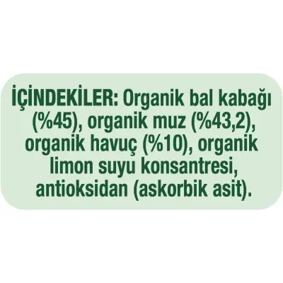 Gerber Organik Balkabaklı Muzlu Havuçlu Meyve Püresi 90 gr x2 Adet - 5