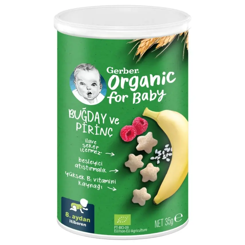 Gerber Organik Buğday Ve Pirinç Bebek Atıştırmalığı 35 gr 8+ Ay - 6