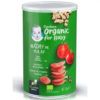Gerber Organik Buğday Ve Yulaf Bebek Atıştırmalığı 35 gr 10+ Ay - 4