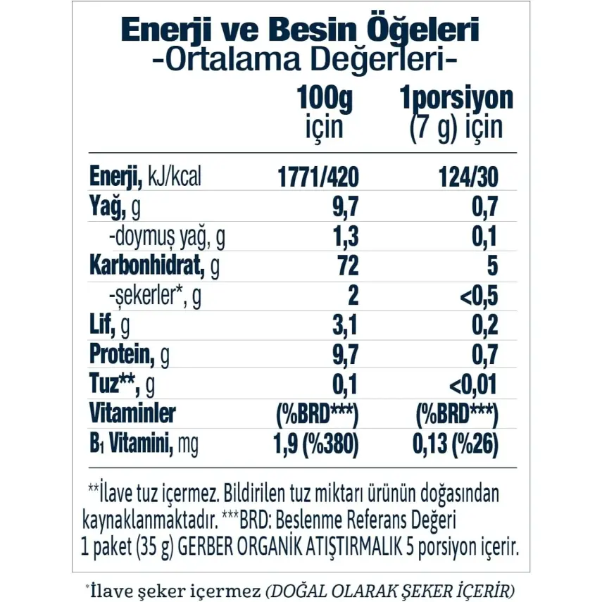 Gerber Organik Buğday Ve Yulaf Bebek Atıştırmalığı 35 gr x7 - 5