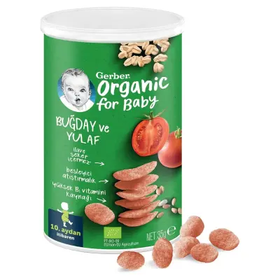 Gerber Organik Buğday Ve Yulaf Bebek Atıştırmalığı 35 gr x7 - 4