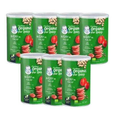 Gerber Organik Buğday Ve Yulaf Bebek Atıştırmalığı 35 gr *7 