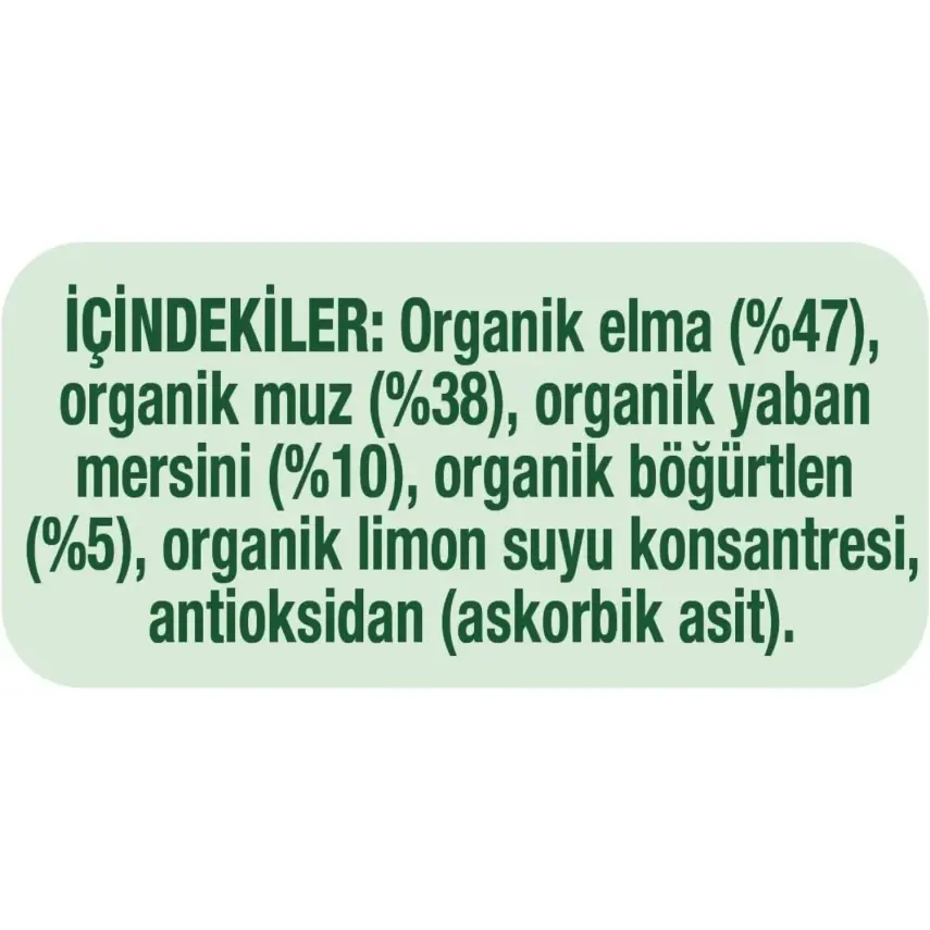 Gerber Organik Elmalı Muzlu Yabanmersinli Böğürtlenli Meyve Püresi 90 gr - 9