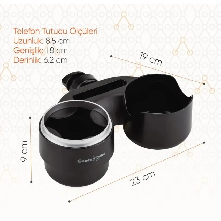 Gezenbebe 3’ü 1 Arada Bebek Arabası Telefon, Şişe ve Atıştırmalık Tepsisi - 4