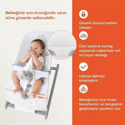 Gezenbebe Bouncy Ev Tipi Ana Kucağı Charcoal - 6