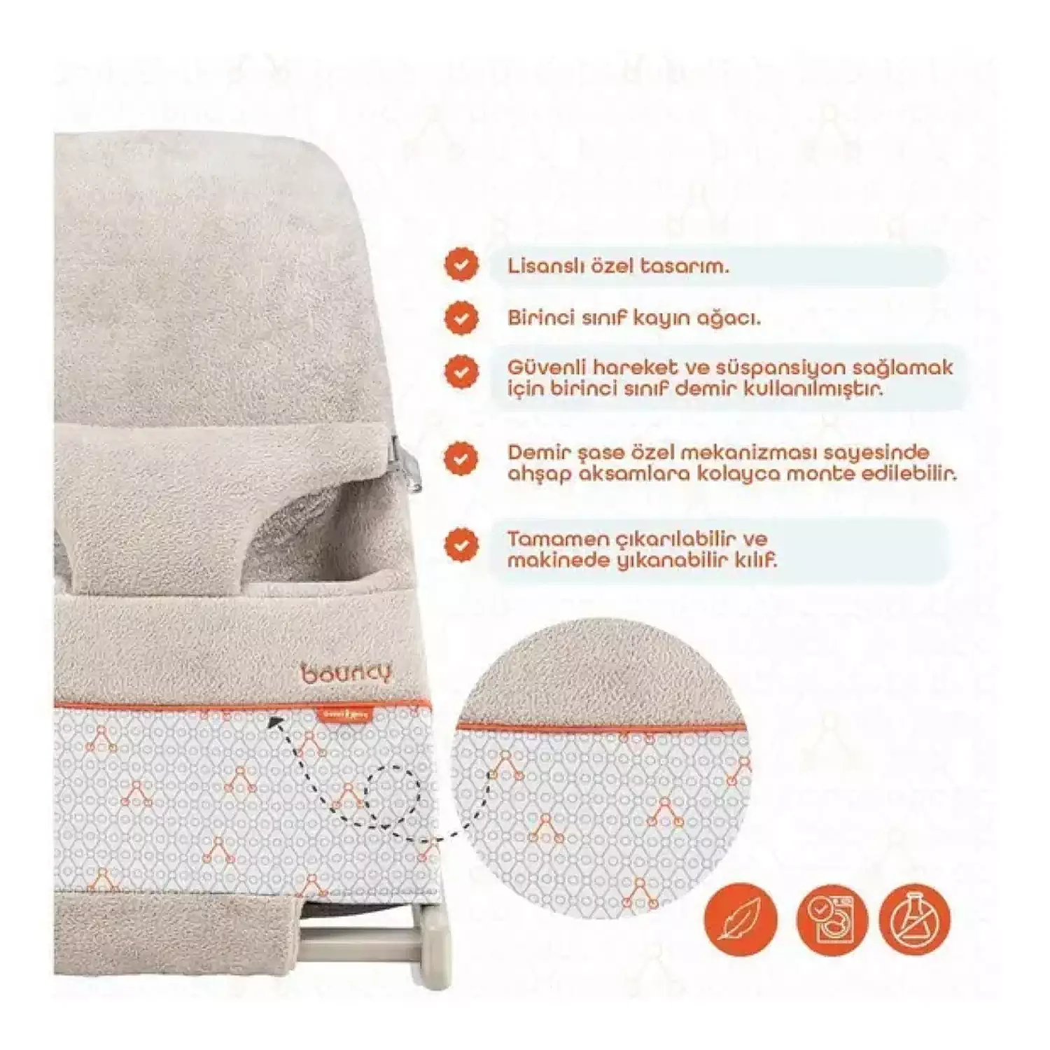 Gezenbebe Bouncy Ev Tipi Ana Kucağı Mist