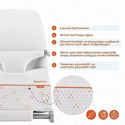 Gezenbebe Bouncy Ev Tipi Ana Kucağı Powder - 5