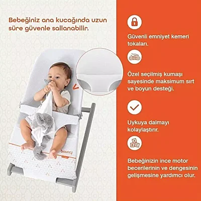 Gezenbebe Bouncy Ev Tipi Ana Kucağı Powder - 6