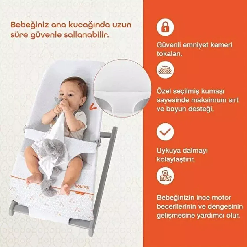 Gezenbebe Bouncy Ev Tipi Ana Kucağı Powder - 6