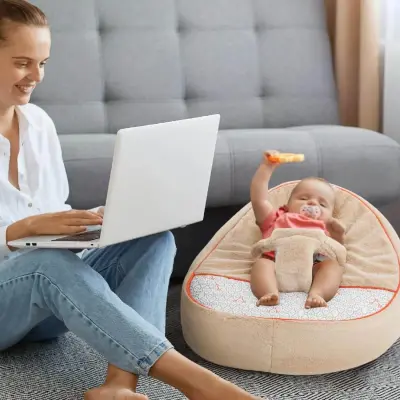 Gezenbebe Comfy Dolgulu Bebek Pufu Mist (1)