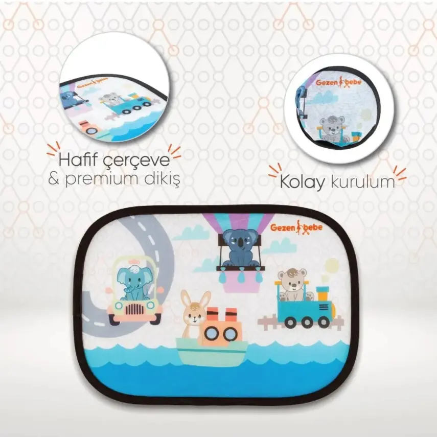 Gezenbebe Hero Araba İçin Bebek Güneşliği - 4