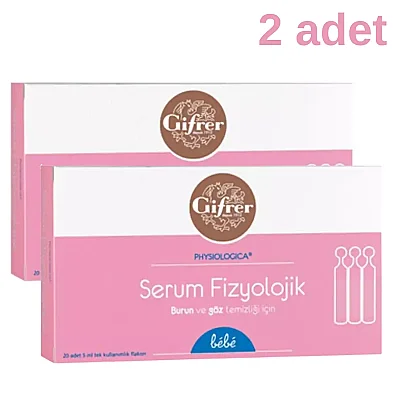 Gifrer Serum Fizyolojik 5 ml X 20 Flakon x2 Adet 