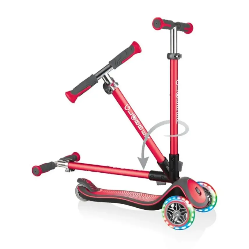 Globber Elite Deluxe Işıklı Scooter Kırmızı - 3