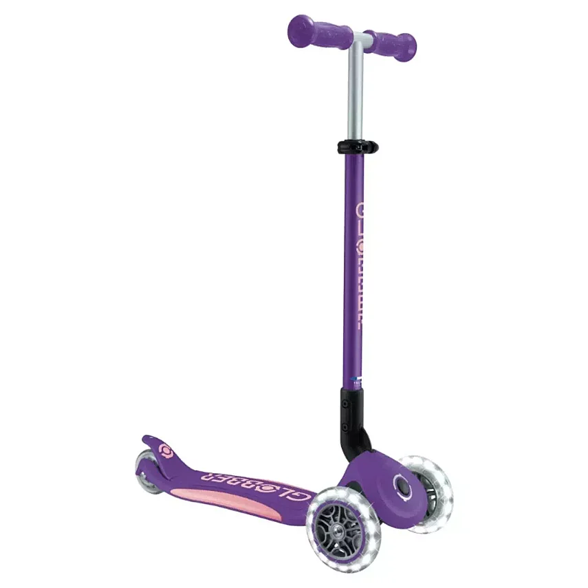 Globber Elite Deluxe Işıklı Scooter Koyu Mor - 4