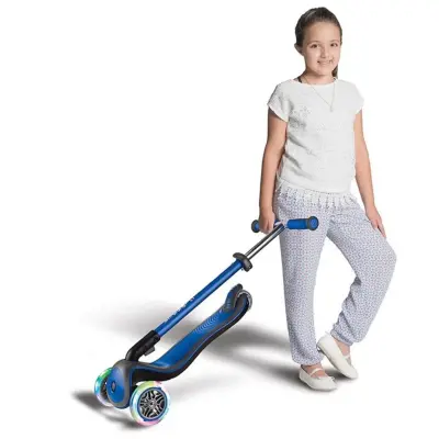 Globber Elite Deluxe Işıklı Scooter Lacivert - 6