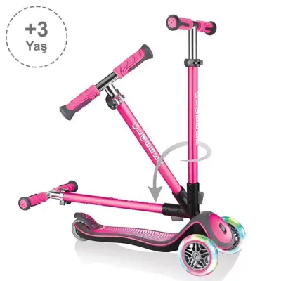 Globber Elite Deluxe Işıklı Scooter Pembe (1)