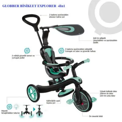 Globber Explorer 4in1 Bisiklet Kırmızı - 18