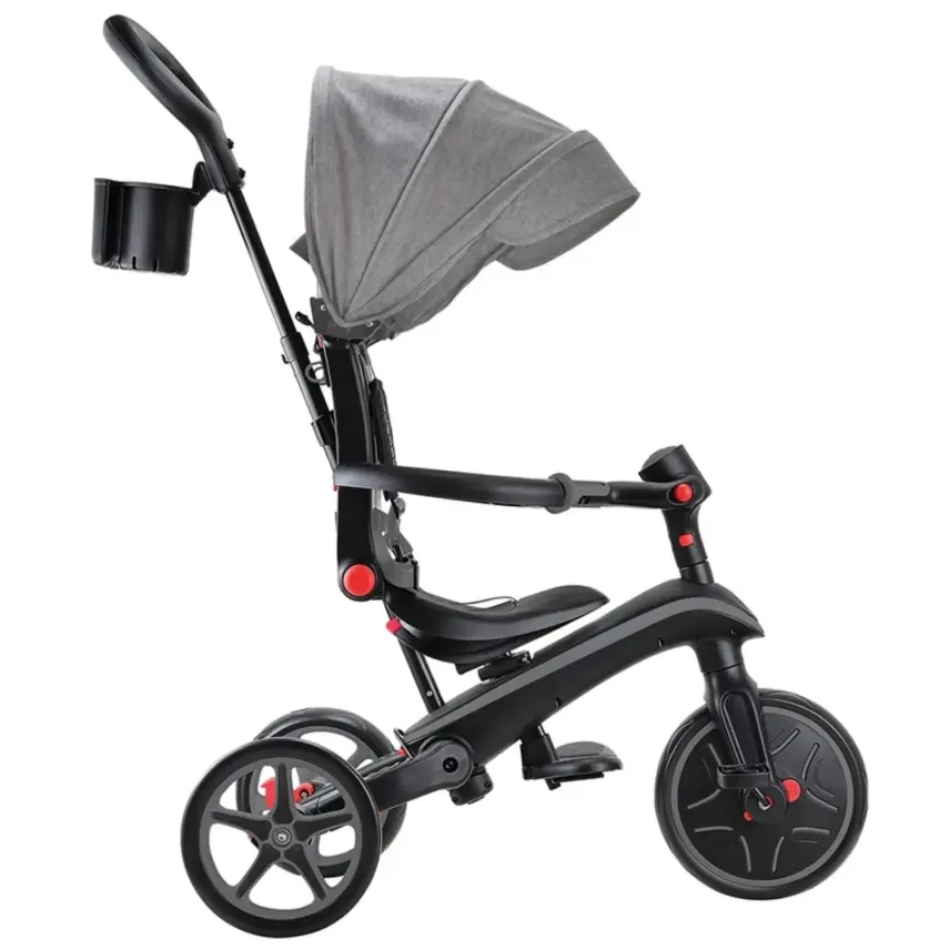 Globber Explorer 4in1 Katlanabilir Bisiklet - Siyah/Gri - 3