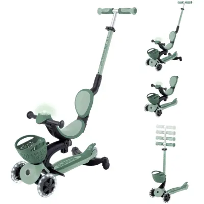 Globber Go Up Baby 360 Derece Manevra Kabiliyetli Işıklı Scooter - Koyu Mint