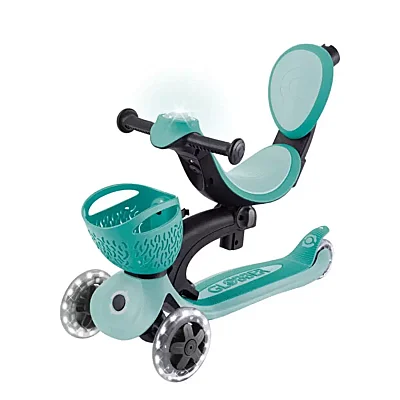 Globber Go Up Baby 360 Derece Manevra Kabiliyetli Işıklı Scooter - Koyu Mint - 5