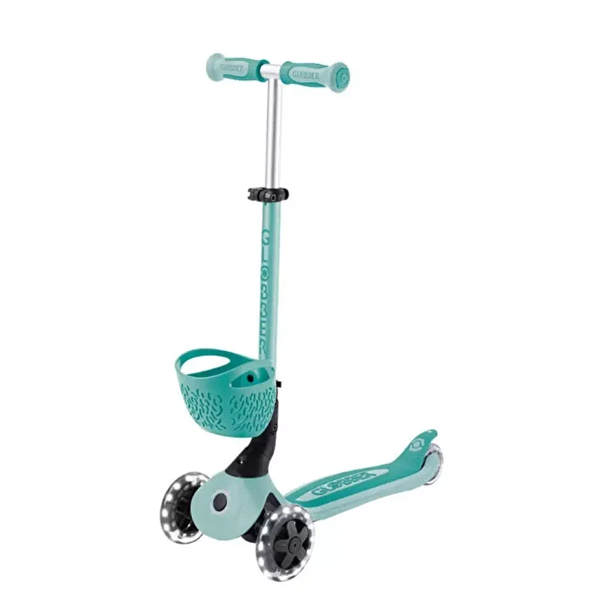 Globber Go Up Baby 360 Derece Manevra Kabiliyetli Işıklı Scooter - Koyu Mint - 6
