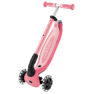 Globber Go Up Baby 360 Derece Manevra Kabiliyetli Işıklı Scooter - Koyu Pastel Pembe - 9