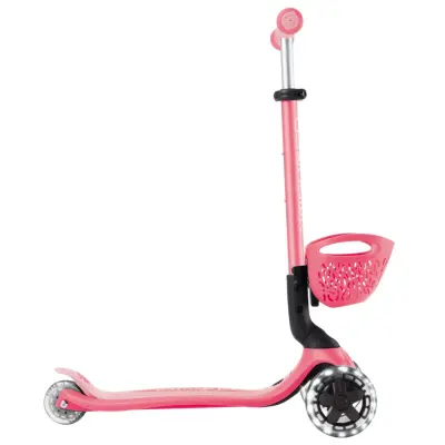 Globber Go Up Baby 360 Derece Manevra Kabiliyetli Işıklı Scooter - Koyu Pastel Pembe - 10