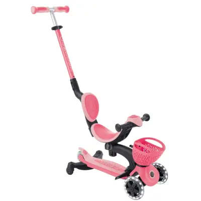 Globber Go Up Baby 360 Derece Manevra Kabiliyetli Işıklı Scooter - Koyu Pastel Pembe - 6