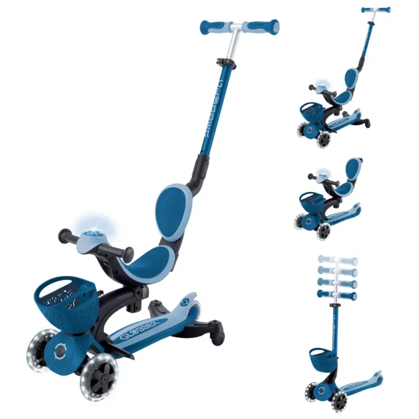Globber Go Up Baby 360 Derece Manevra Kabiliyetli Işıklı Scooter - Pastel Mavi - 1