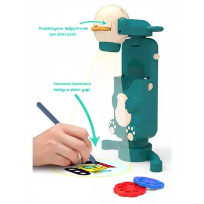 Gokidy Eğitici Projeksiyonlu Çizim Oyuncağı | 6 Renkli Slayt Diskli (1)