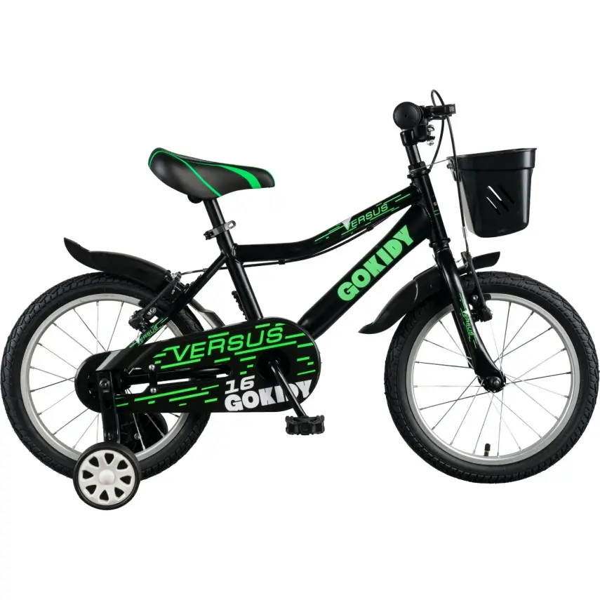 Gokidy Versus 16 Jant Siyah - Yeşil Bisiklet - 1