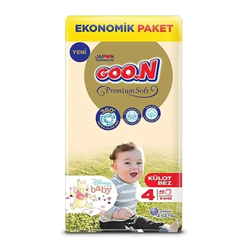 Goon Premium Külot Bebek Bezi 4 Beden 9-14 Kg 42li Jumbo Paket - 1