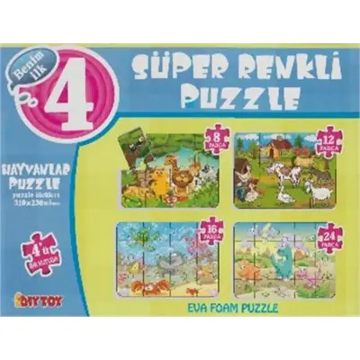 Hayvanlar Süper Renkli Puzzle (1)