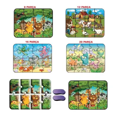 Hayvanlar Süper Renkli Puzzle - 3