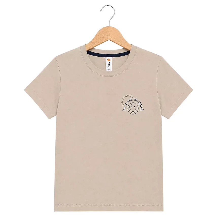 H&C T-Shirt Be Good Bej - 2