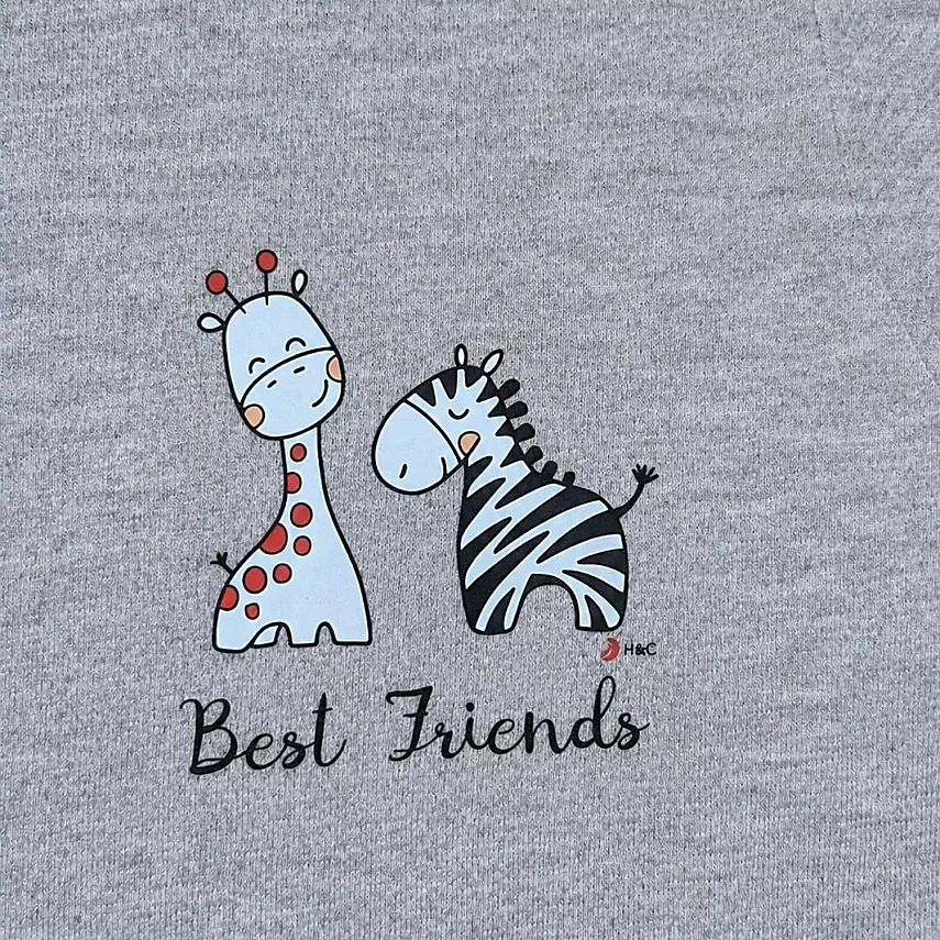 H&C T-Shirt Best Friends Zürafa Zebra - 4