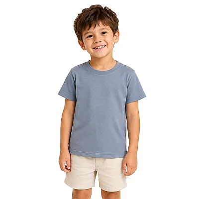 H&C Unisex T-Shirt Duman Mavisi