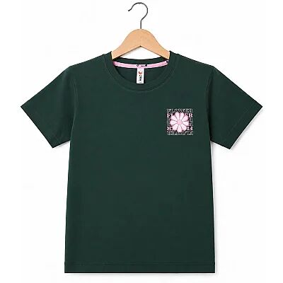 H&C T-Shirt Flower Çam Yeşili (1)