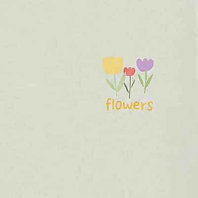 H&C T-Shirt Flowers Adaçayı Yeşili - 4
