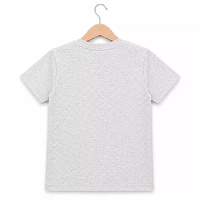 H&C Unisex T-Shirt Gri - Melanj - 3