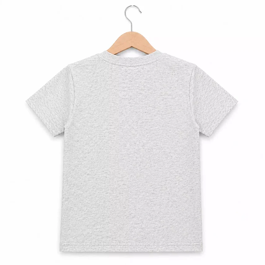 H&C Unisex T-Shirt Gri - Melanj - 3