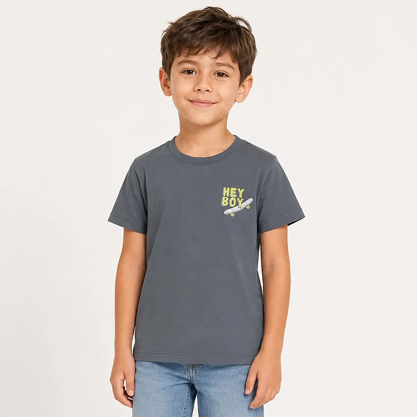 H&C T-Shirt Hey Boy Petrol Yeşili - 1