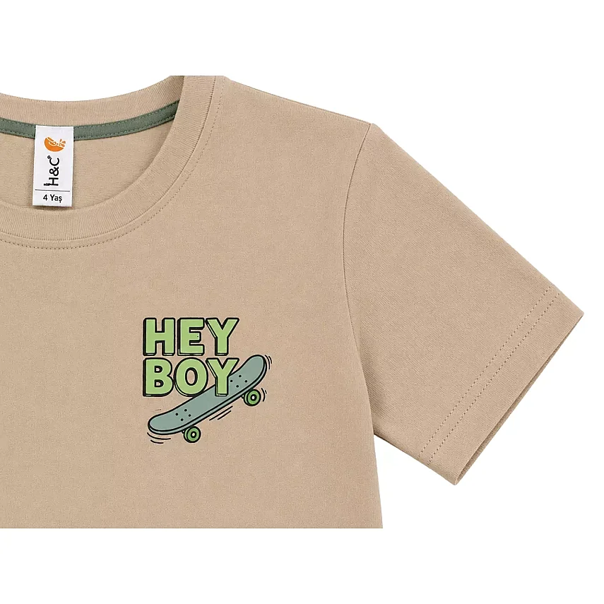 H&C T-Shirt Kaykay Krem - 4